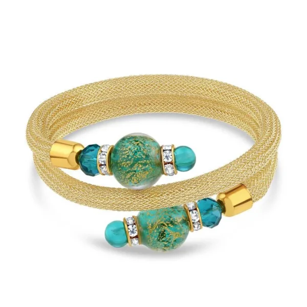 Teal- Wrap Around Murano Bracelets