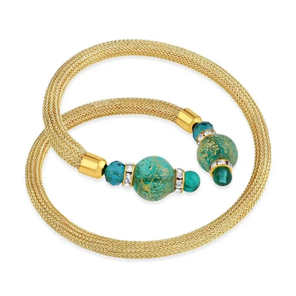 Teal- Wrap Around Murano Bracelets - Image 2