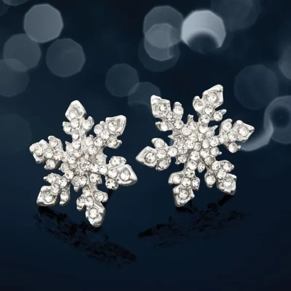 Snowflake Sparkle Necklace & Earring Set - Image 2