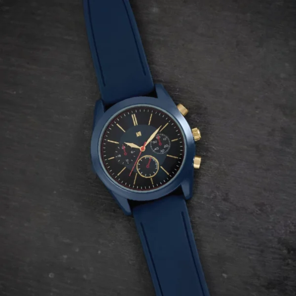 SPIRIT Men’s Navy Silicone Strap Chronograph Watch