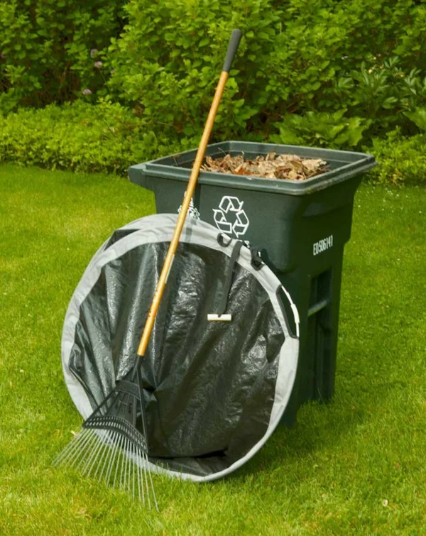 Foldable Leaf Collector and Bag for Garden Cleanup