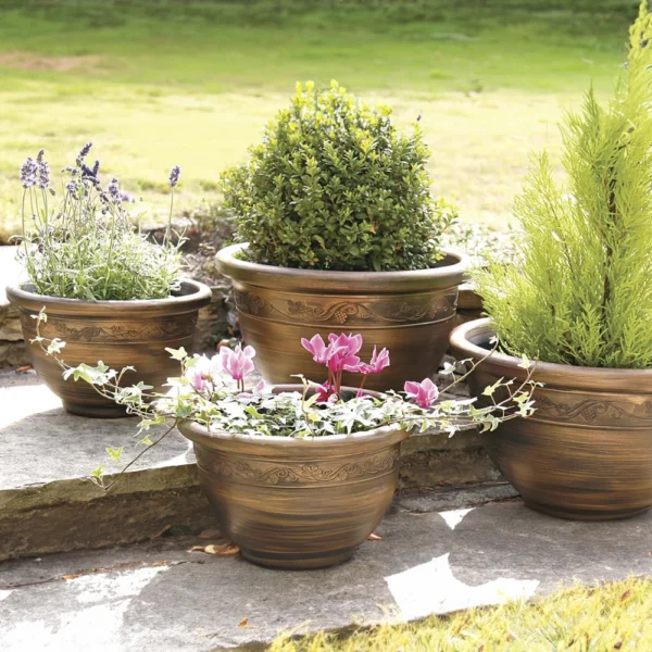 Antique Bronze Planters