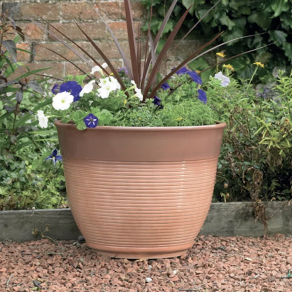 Glazed Ceramic Effect Planter - Image 2