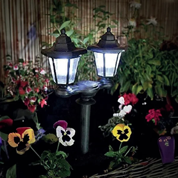 2 in 1 Twin Head Solar Garden Light