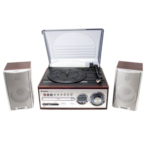 4-in-1 Silver Steepletone Music Centre